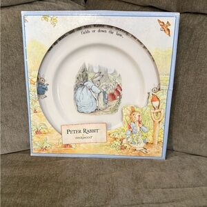 Wedgwood Peter Rabbit Plate - Blue and Cream